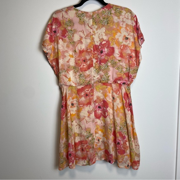 Free people Freddy tie floral mini dress large - Picture 8 of 10